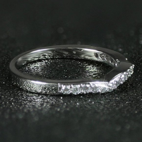 *NEW 18K White Gold Princess Cut Diamond 3PC Ring - Picture 15 of 15